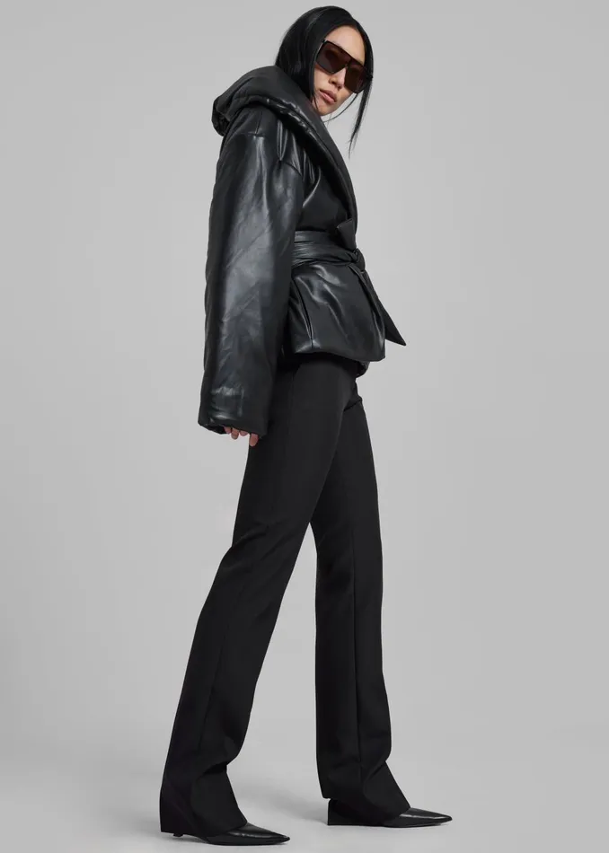 Women Outerwear The Frankie Shop Rotate Belted Puffer Jacket 8211 Black