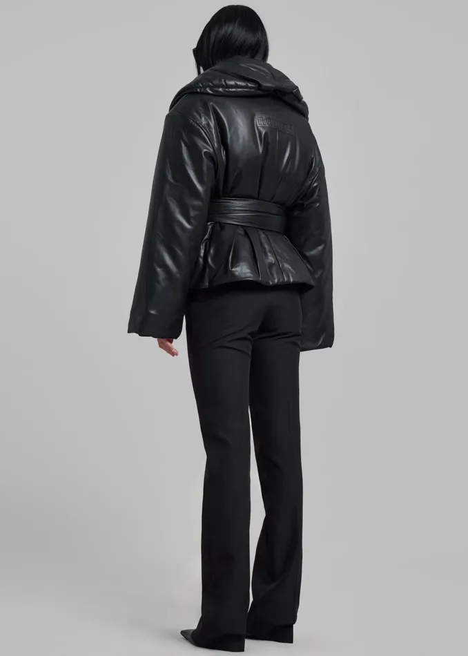 Women Outerwear The Frankie Shop Rotate Belted Puffer Jacket 8211 Black