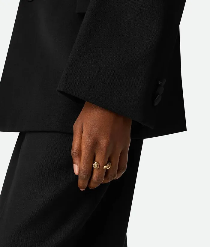 Women Rings Bottega Veneta Twist Ring Yellow Gold