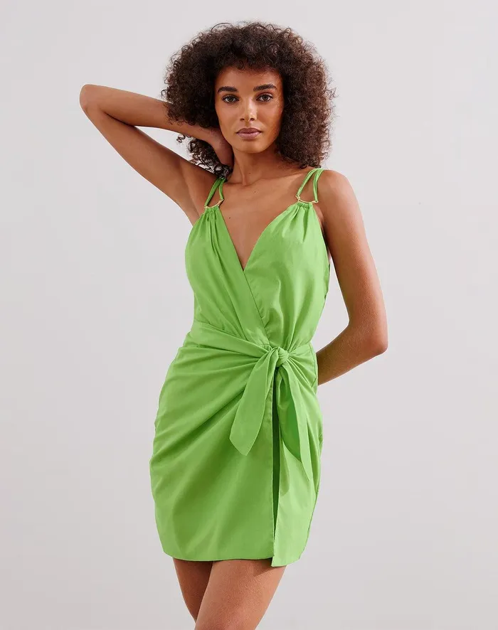 Women Shiso Short Dress 8211 Acid Green ViX Paula Hermanny Dresses
