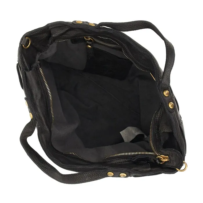 Women ShoppersTote Bags Campomaggi Edera Black Women ShoppersTote Bags Campomaggi Edera Black