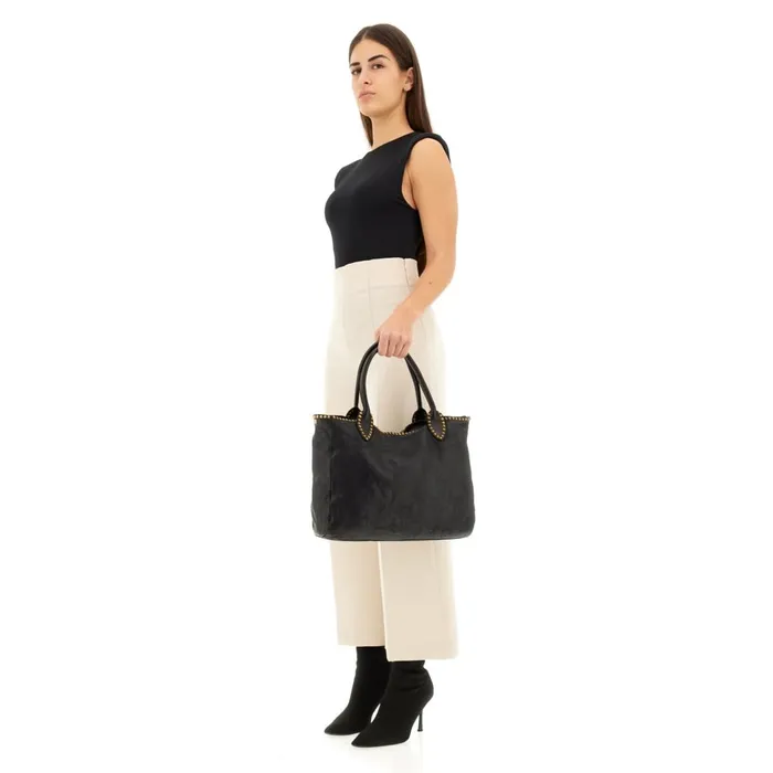 Women ShoppersTote Bags Campomaggi Malachite Black Women ShoppersTote Bags Campomaggi Malachite Black
