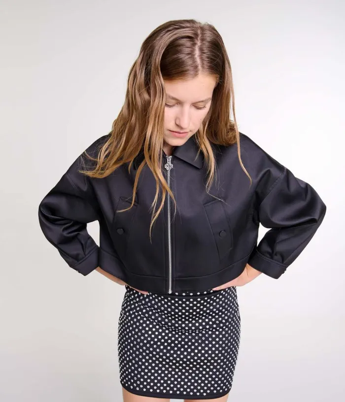Women Short Skirt With Rhinestones Maje Skirts and Shorts
