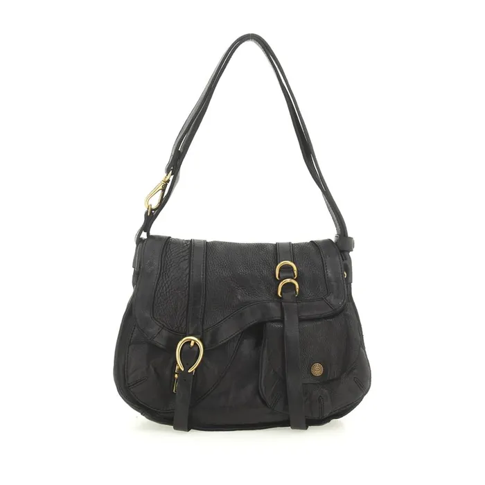 Women ShoulderHobo Bag Campomaggi Arya Black