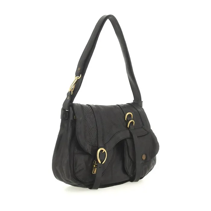 Women ShoulderHobo Bag Campomaggi Arya Black Women ShoulderHobo Bag Campomaggi Arya Black