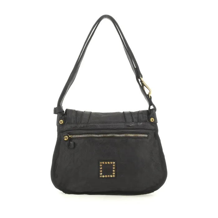 Women ShoulderHobo Bag Campomaggi Arya Black Women ShoulderHobo Bag Campomaggi Arya Black