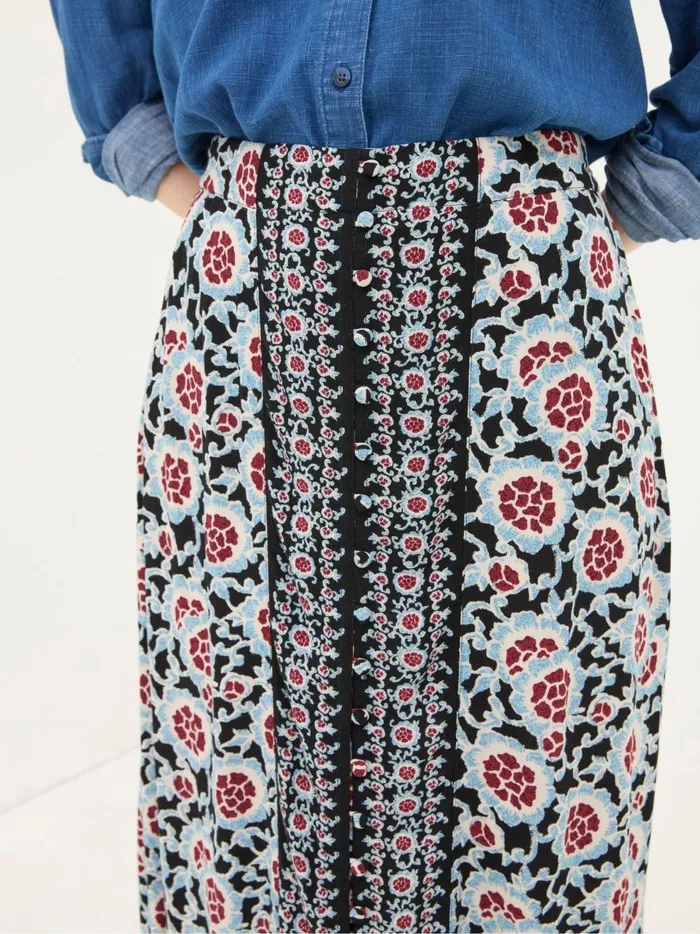 Women Skirts Fat Face Arabella Black Wild Floral Midi Skirt Women Skirts Fat Face Arabella Black Wild Floral Midi Skirt