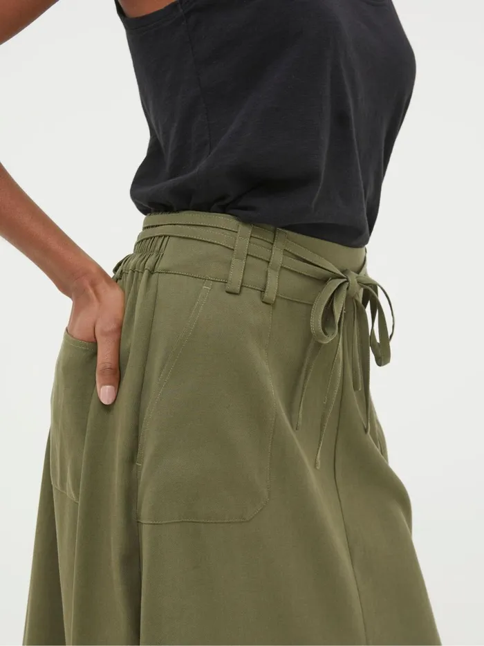 Women Skirts Fat Face Melanie Green Utility Midi Skirt