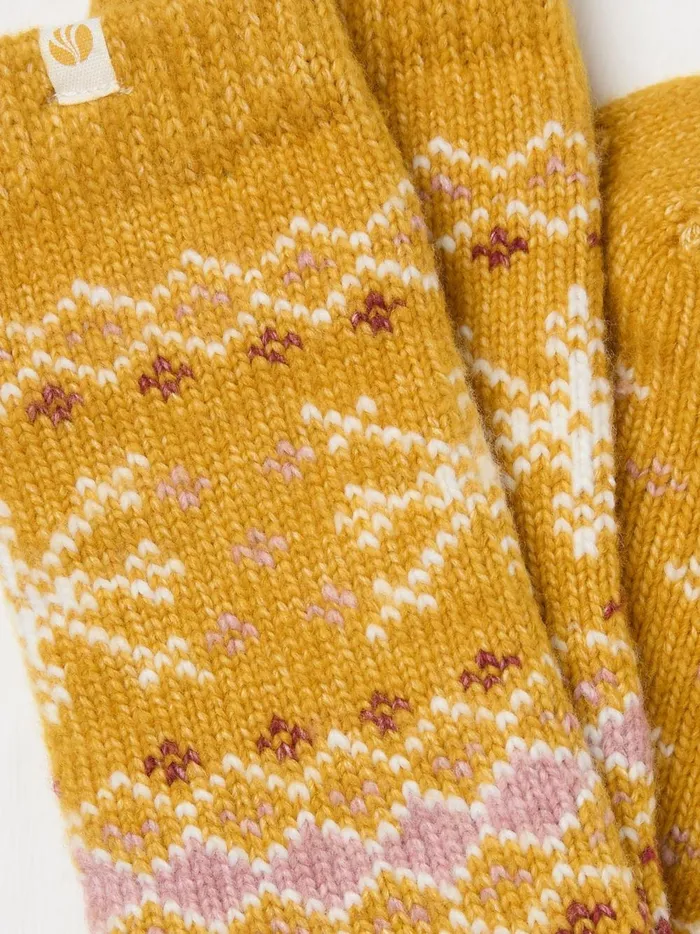 Women Socks and Tights Fat Face Yellow Fairisle Pattern Supersoft Socks Women Socks and Tights Fat Face Yellow Fairisle Pattern Supersoft Socks