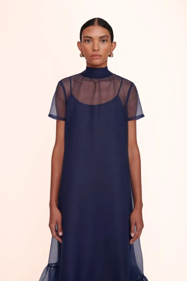 Women STAUD CALLUNA DRESS NAVY STAUD Dresses Women STAUD CALLUNA DRESS NAVY STAUD Dresses