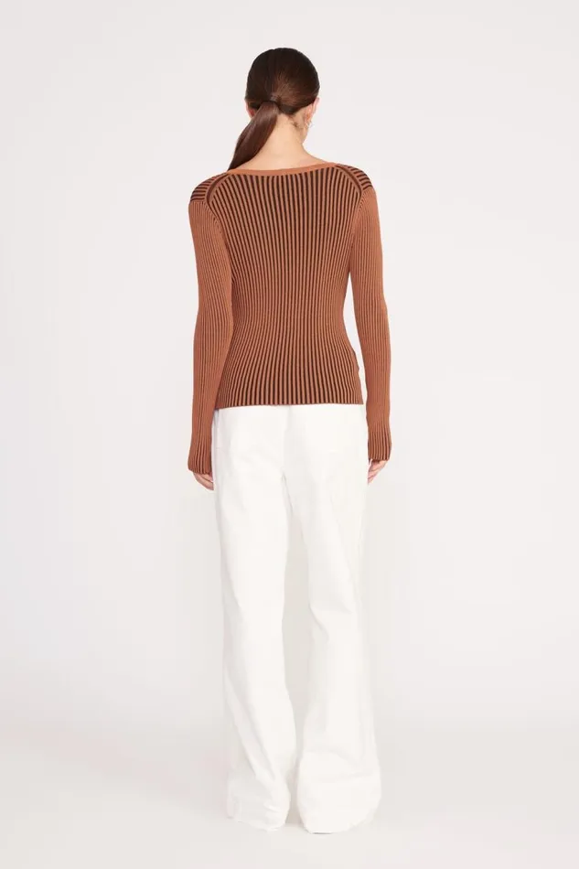 Women STAUD CARGO SWEATER BLACK TAN STAUD Tops Women STAUD CARGO SWEATER BLACK TAN STAUD Tops