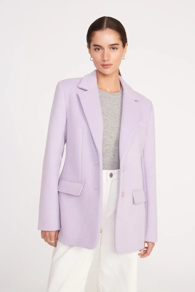 Women STAUD CITY BLAZER LAVENDER SUITING STAUD Outerwear and Jackets Women STAUD CITY BLAZER LAVENDER SUITING STAUD Outerwear and Jackets