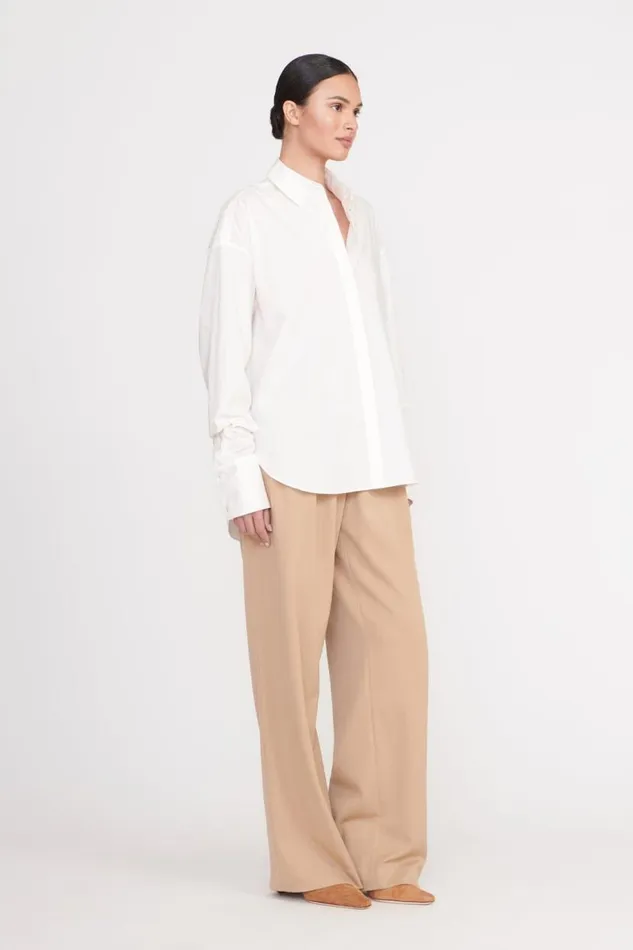 Women STAUD COLTON SHIRT WHITE STAUD Tops Women STAUD COLTON SHIRT WHITE STAUD Tops