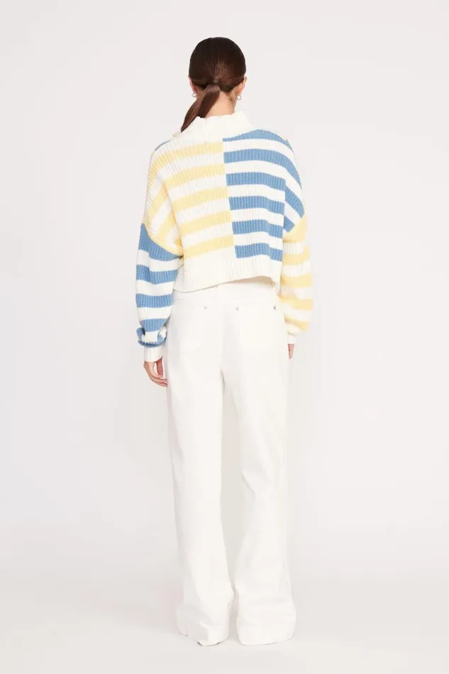 Women STAUD CROPPED HAMPTON SWEATER BUTTERCUP SEASHORE STRIPE STAUD Sweaters Women STAUD CROPPED HAMPTON SWEATER BUTTERCUP SEASHORE STRIPE STAUD Sweaters