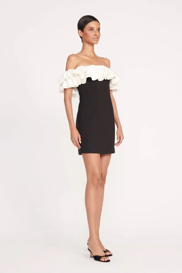 Women STAUD KIARA DRESS BLACK IVORY STAUD Dresses Women STAUD KIARA DRESS BLACK IVORY STAUD Dresses
