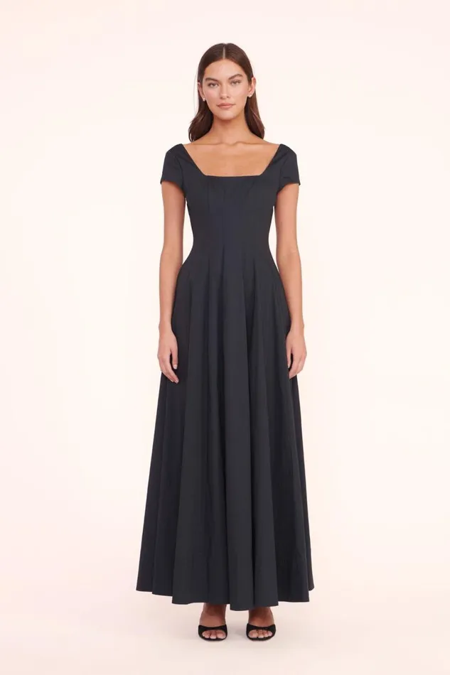 Women STAUD MAXI SHORT SLEEVE WELLS DRESS BLACK STAUD Dresses