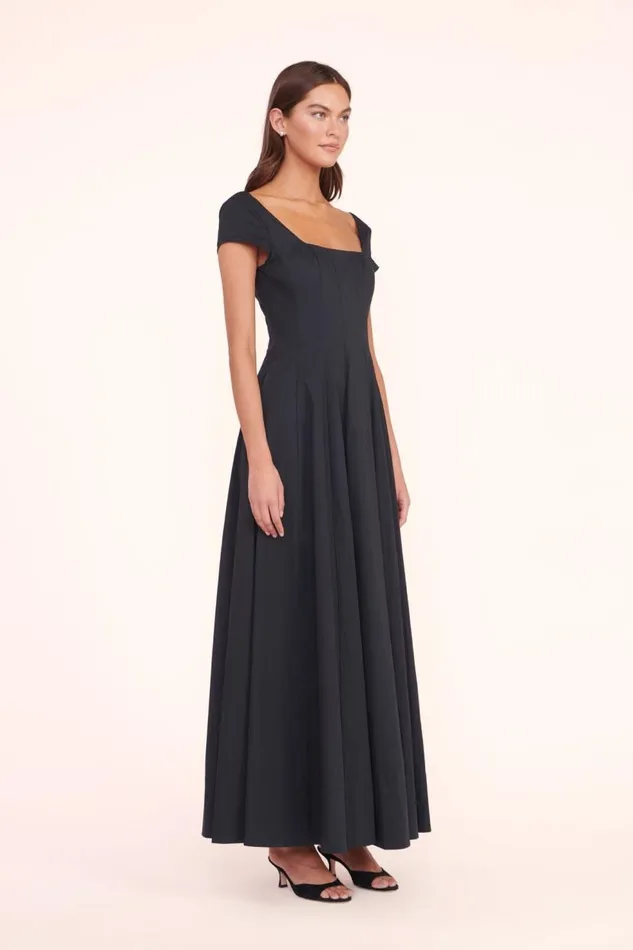 Women STAUD MAXI SHORT SLEEVE WELLS DRESS BLACK STAUD Dresses Women STAUD MAXI SHORT SLEEVE WELLS DRESS BLACK STAUD Dresses