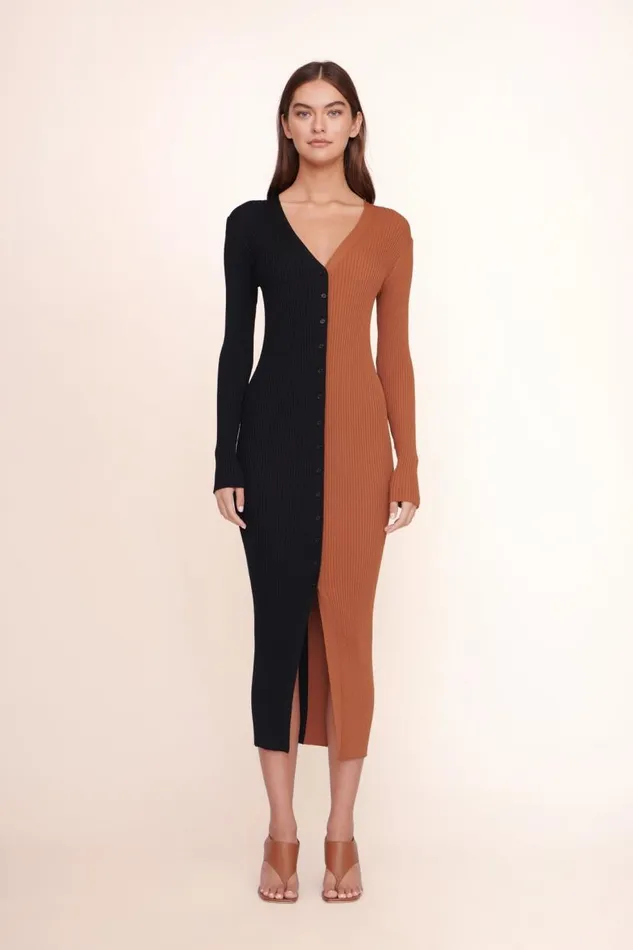 Women STAUD SHOKO SWEATER TAN BLACK STAUD Dresses