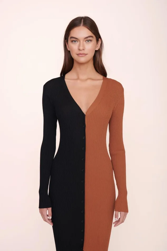 Women STAUD SHOKO SWEATER TAN BLACK STAUD Dresses Women STAUD SHOKO SWEATER TAN BLACK STAUD Dresses