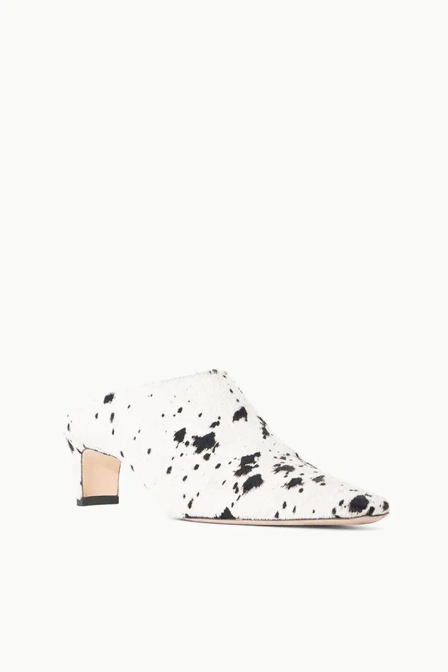 Women STAUD WALLY MULE BLACK and WHITE HAIRCALF STAUD Mules and Flats Women STAUD WALLY MULE BLACK and WHITE HAIRCALF STAUD Mules and Flats