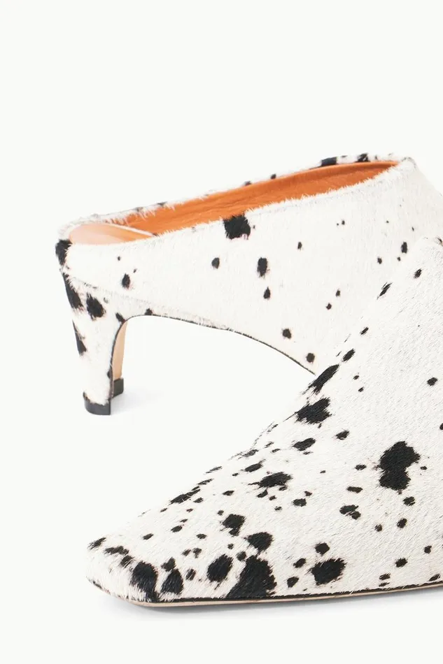 Women STAUD WALLY MULE BLACK and WHITE HAIRCALF STAUD Mules and Flats Women STAUD WALLY MULE BLACK and WHITE HAIRCALF STAUD Mules and Flats
