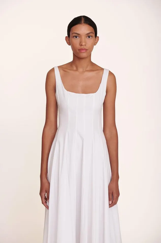 Women STAUD WELLS DRESS WHITE STAUD Dresses Women STAUD WELLS DRESS WHITE STAUD Dresses