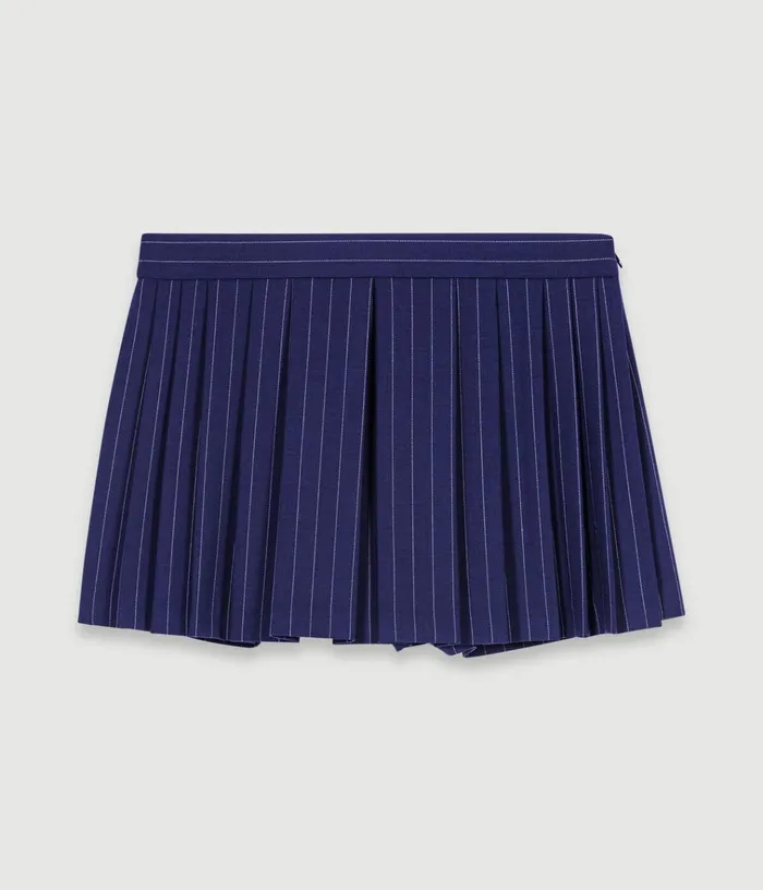 Women Striped Layered Effect Shorts Maje Skirts and Shorts