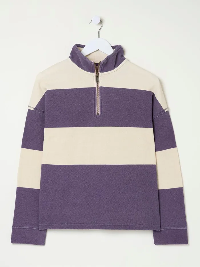 Women Sweatshirts and Hoodies Fat Face Airlie Purple Striped Relaxed Sweat Top Women Sweatshirts and Hoodies Fat Face Airlie Purple Striped Relaxed Sweat Top