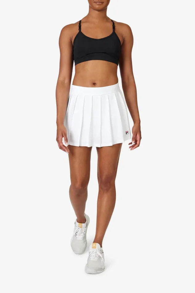 Women Tennis Essentials Woven Pleated Skort 100 White Fila Tennis Women Tennis Essentials Woven Pleated Skort 100 White Fila Tennis