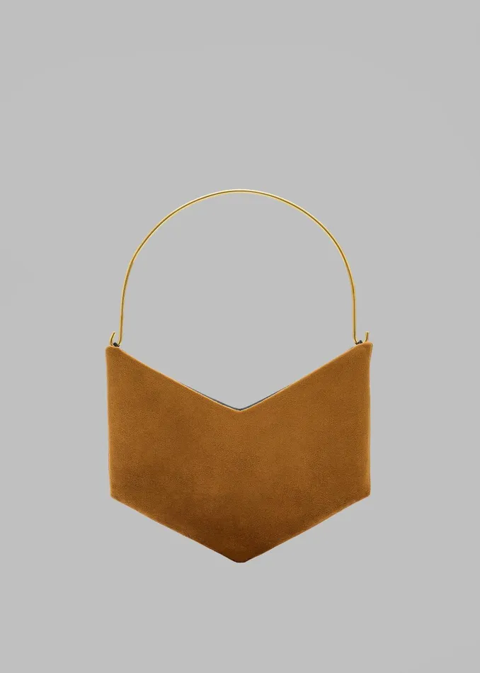 Women The Frankie Shop Bevza Grain Clutch 8211 Mustard