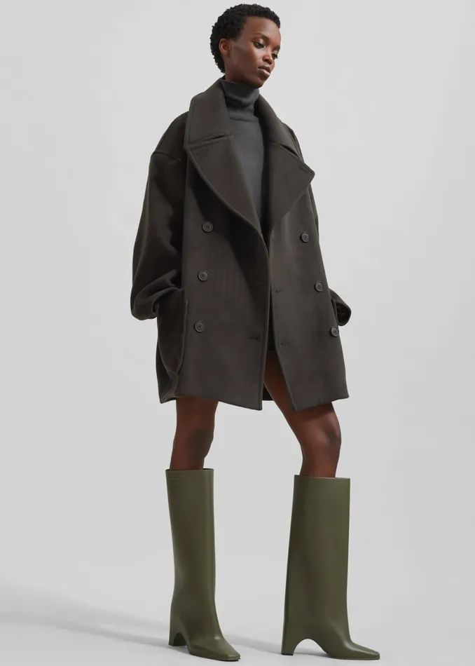 Women The Frankie Shop Coperni Rubber Bridge Boots 8211 Green