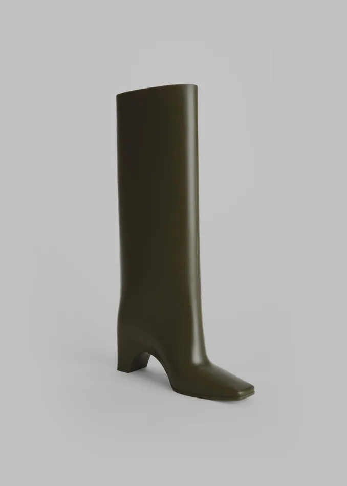 Women The Frankie Shop Coperni Rubber Bridge Boots 8211 Green