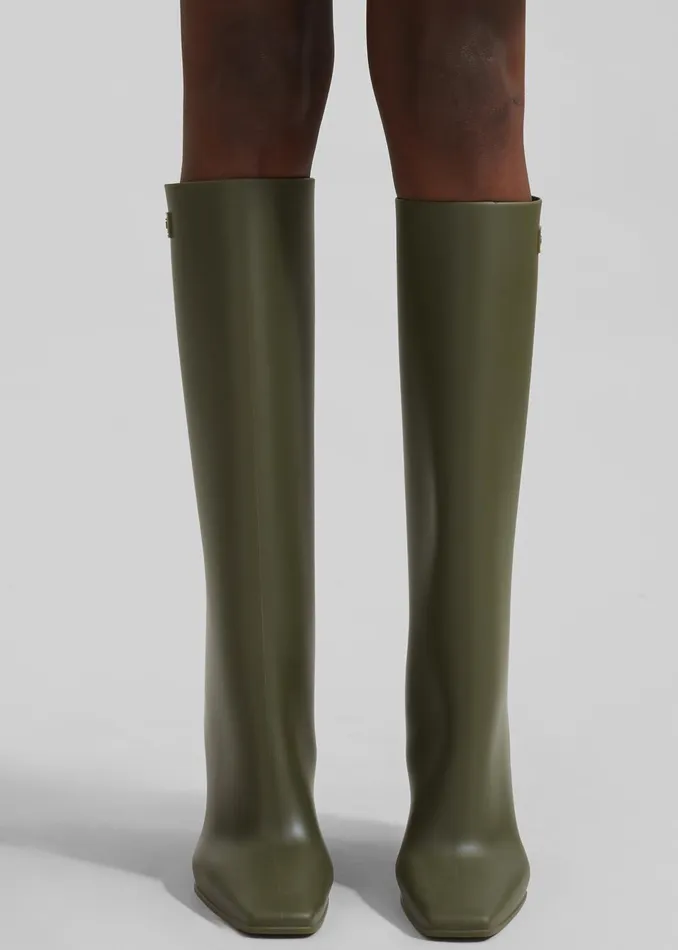Women The Frankie Shop Coperni Rubber Bridge Boots 8211 Green