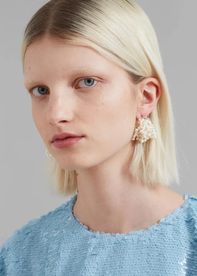 Women The Frankie Shop Jasmin Sparrow Mermaid Earrings 8211 Silver