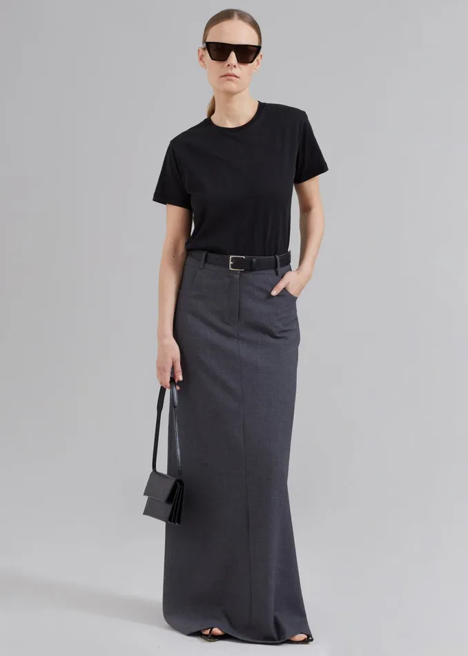 Women The Frankie Shop Toni Leather Belt 8211 Black