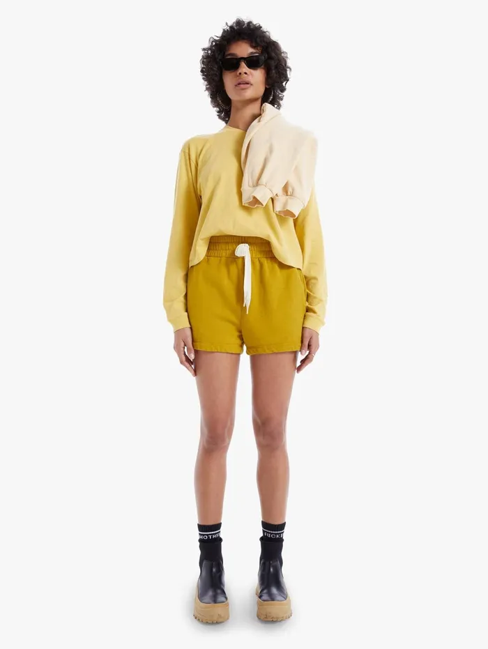 Women The Knock Out Short Short Lightpastel Yellow Mother Denim Shorts