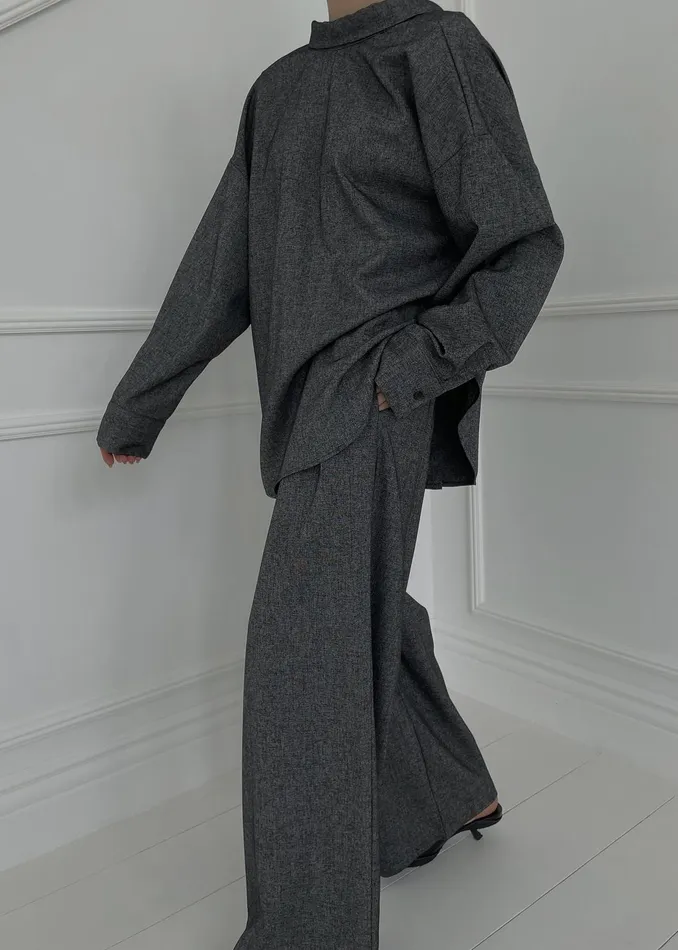Women Tops The Frankie Shop Casey Reversible Button Up Shirt 8211 Charcoal