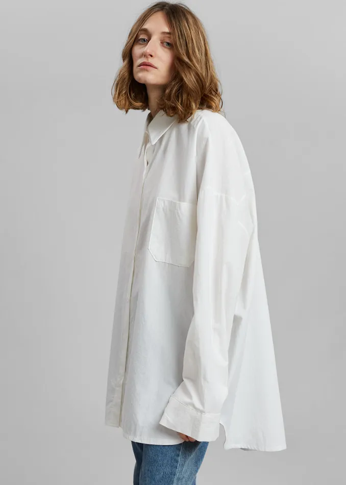 Women Tops The Frankie Shop Elide Shirt 8211 Optic White