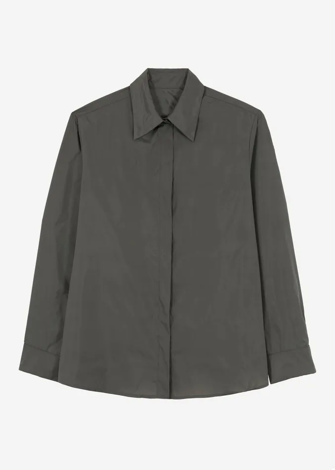 Women Tops The Frankie Shop Lucy Open Back Oversized Shirt 8211 Charcoal