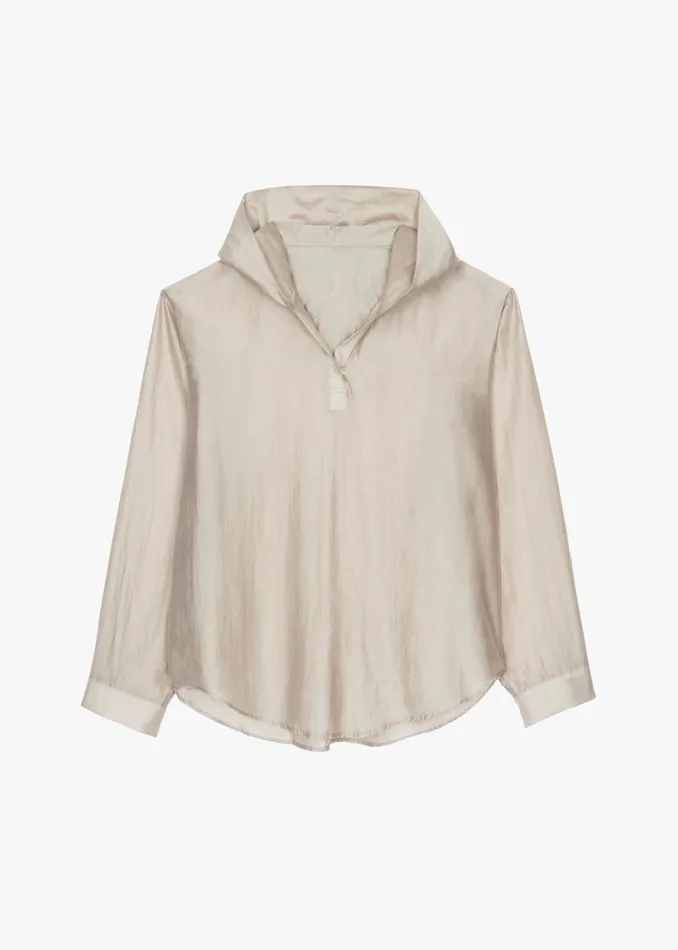 Women Tops The Frankie Shop Moraine Hooded Blouse 8211 Beige