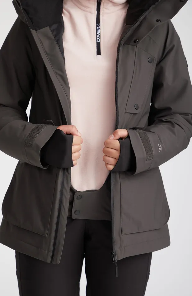 Women Total Disorder Snow Jacket Grey O039Neill Ski Jackets Women Total Disorder Snow Jacket Grey O039Neill Ski Jackets