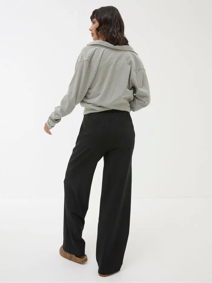 Women Trousers and Leggings Fat Face Black Ely Wide Leg Trousers