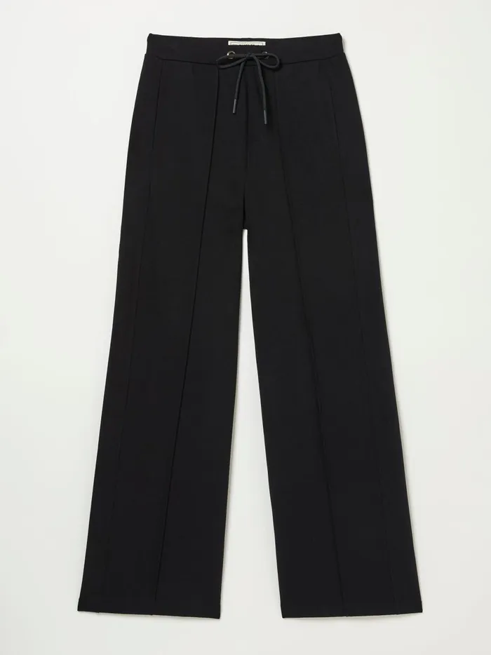 Women Trousers and Leggings Fat Face Black Ely Wide Leg Trousers