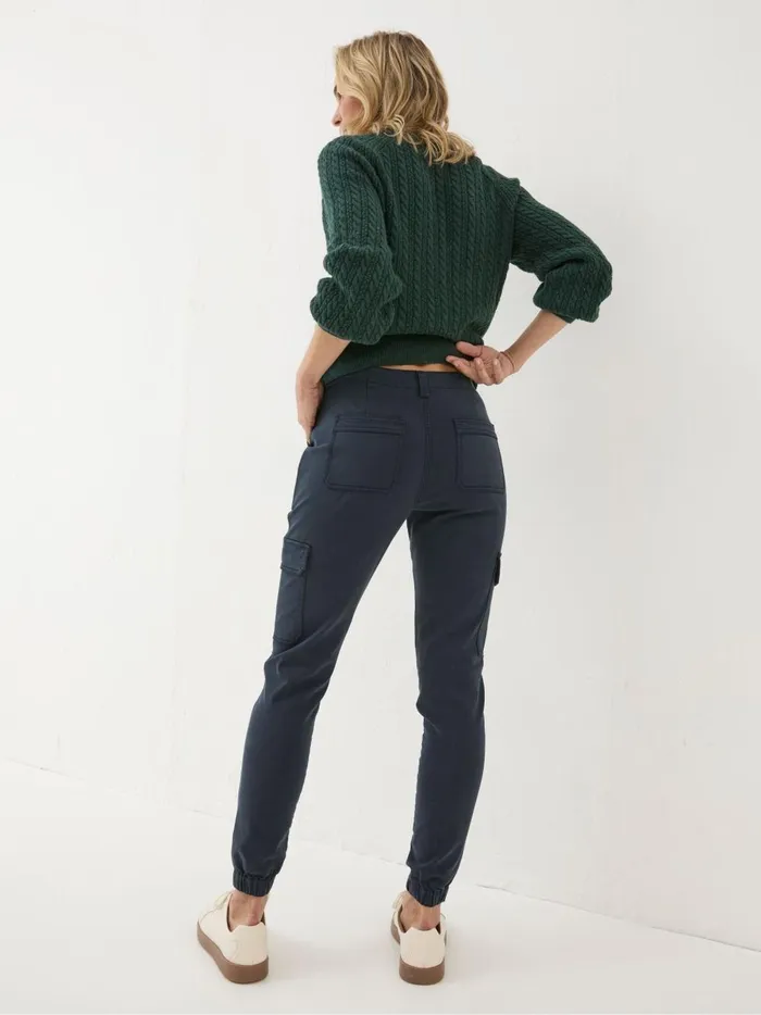 Women Trousers and Leggings Fat Face Hythe Blue Cargo Trousers