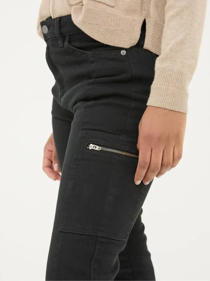 Women Trousers and Leggings Fat Face Malvern Black Cargo Trousers