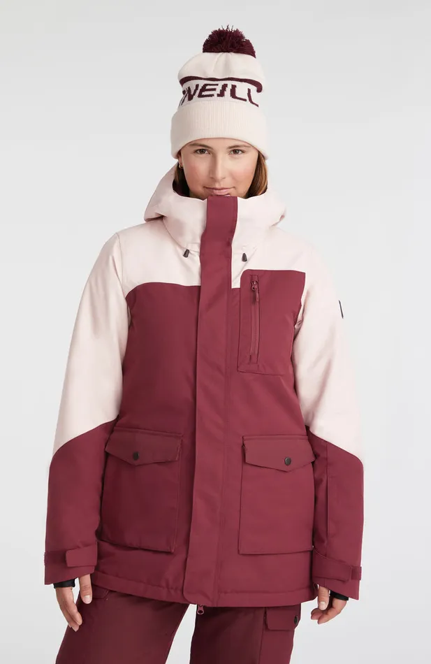 Women Utility Snow Jacket Red Mix O039Neill Ski Jackets