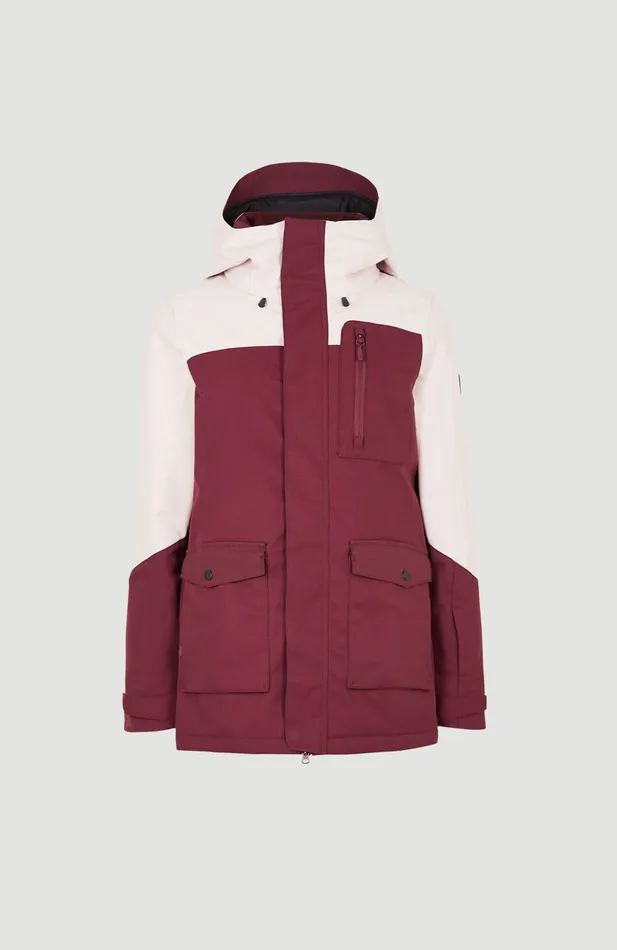 Women Utility Snow Jacket Red Mix O039Neill Ski Jackets