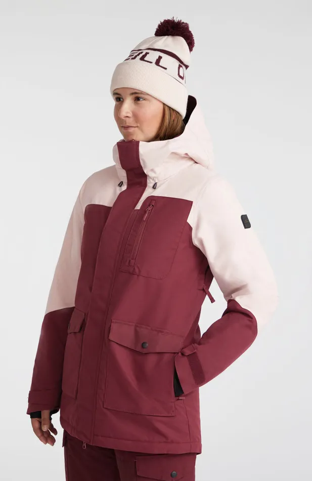 Women Utility Snow Jacket Red Mix O039Neill Ski Jackets