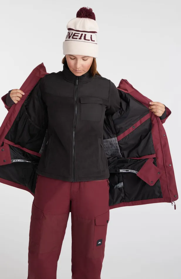 Women Utility Snow Jacket Red Mix O039Neill Ski Jackets