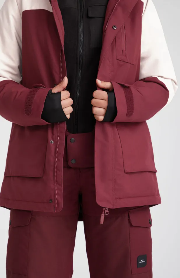 Women Utility Snow Jacket Red Mix O039Neill Ski Jackets